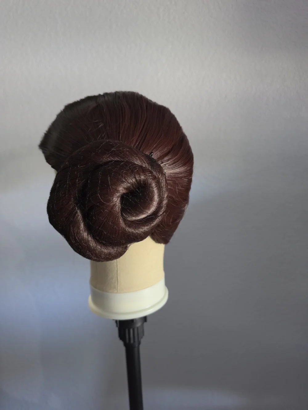 Women Short Dark Brown Wig with Two Buns Princess Cosplay Wig Heat Resistant